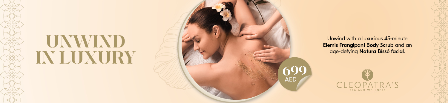 Cleopatras Body Scrub Offer What's On Banner